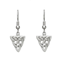 Celtic Knotwork Pewter Drop Earrings by Celtic Legends / Amethyst Irish Jewellery