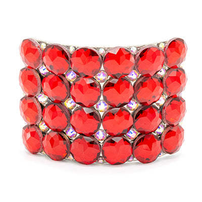 Champion Buckles - Red Diamanté  Irish Dance Jig Shoe Buckles - Rhinestone buckles for hard shoes
